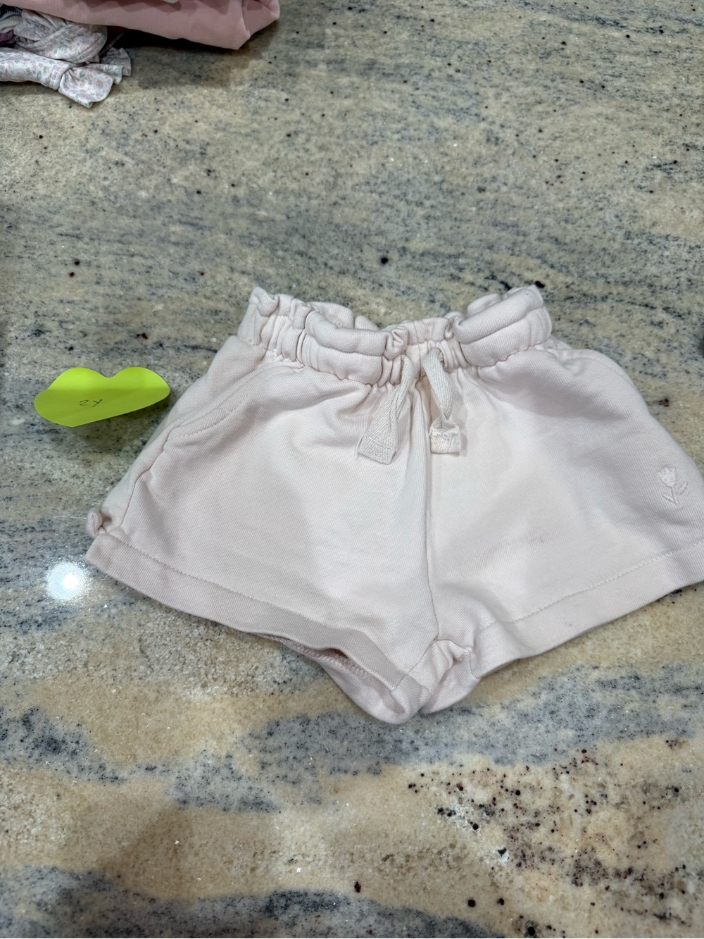 Zara Light Pink Elastic Waist Kids Shorts